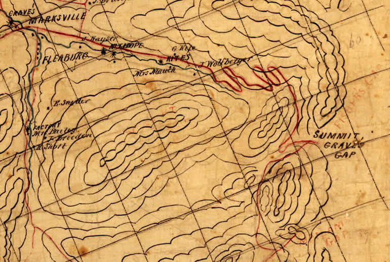 Hotchkiss Map No. 89 of Shenandoah with Grave's Gap
